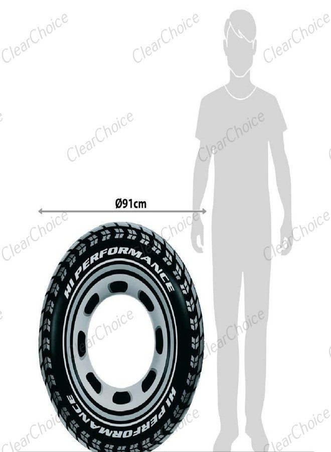 ClearChoice:- Tire Inflatable Floating Swimming Tube Tyre Adult Swimming Ring(Color Black)(Size - 36''inch)(9 + Years Up)(1 PIS) - Image 5